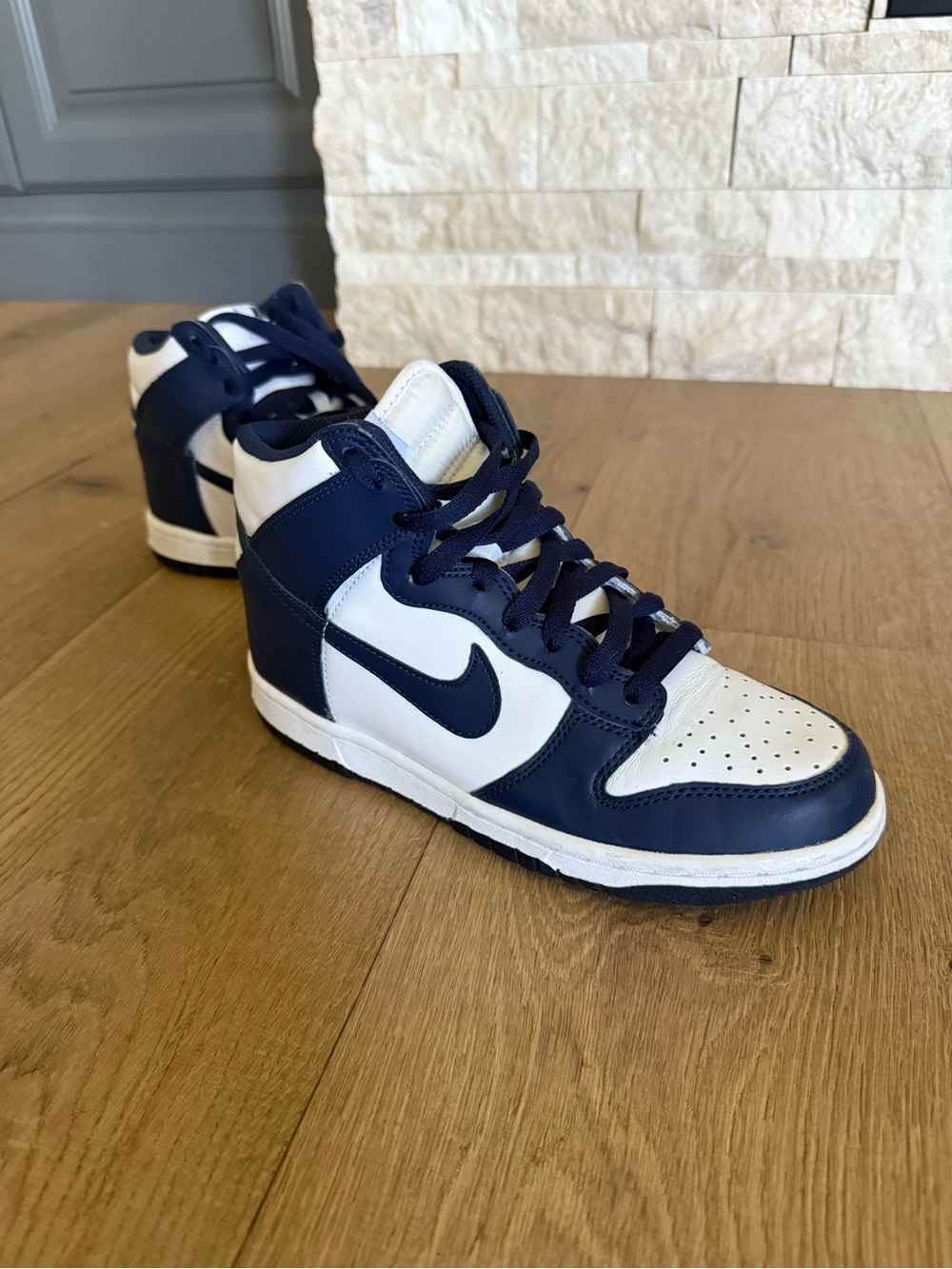 Nike Navy Dunks High-Top Sneaker - Picture 2 of 6